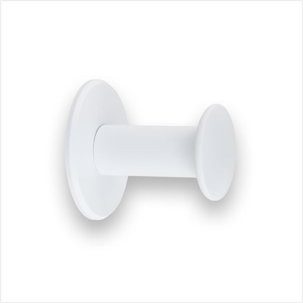 Evi Bathroom Hanger | Stainless Steel Wall Hanger | White Lacquered Finish | ...