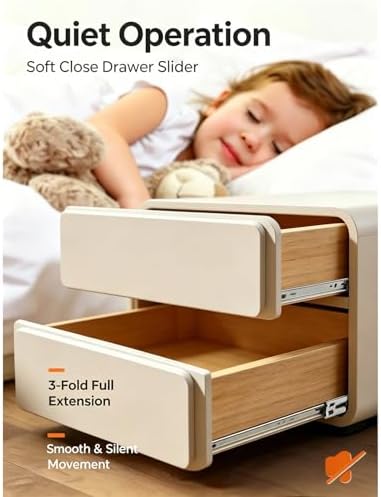 Gobrico Drawer Slides 20 inch 2 Pair๏ผSoft Close Drawer Slides 3 Fold, Hardwar...