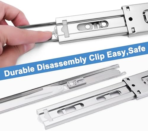 18 inch Drawer Slides 4 Pairs (8pcs) Soft Self Close Full Extension Ball Bear...
