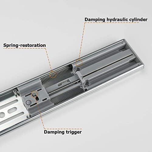 LONTAN 6 Pairs Soft Close Drawer Slides 20 Inch Heavy Duty Cabinet Rails