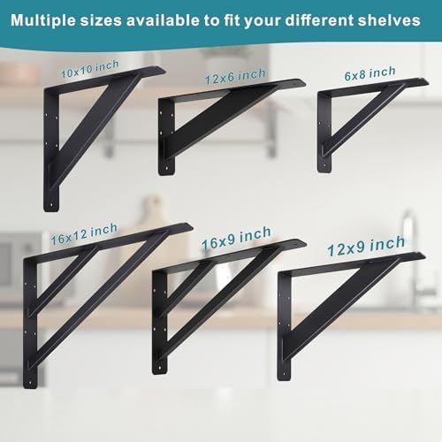 Countertop Support Brackets,12x9 inch Heavy Duty Shelf Brackets,Shelf Support...
