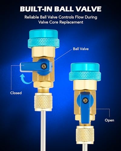 OMT AC Valve Core Removal Tool, R134a R1234yf R22 AC Schrader Valve Tool