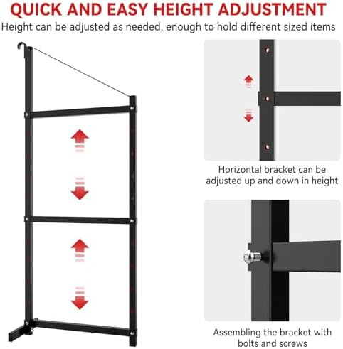 Shipping Container Shelving Bracket Adjustable (4 Pack, Black)