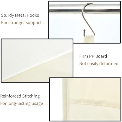 GRANNY SAYS 4-Shelf Hanging Closet Organizer, Foldable Storage, Beige