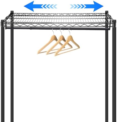 Threehoney Expandable Closet hanger Rod for Wire Shelf, 24-41 Inch, Black