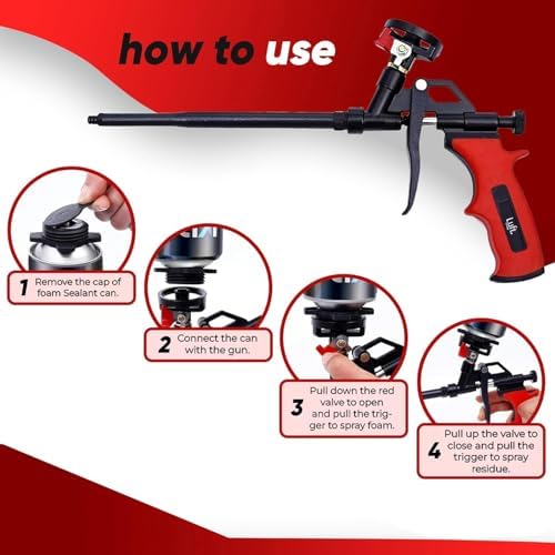 Professional Expanding Foam Spray Gun, 20 Insulation Guns + 180 Extenders
