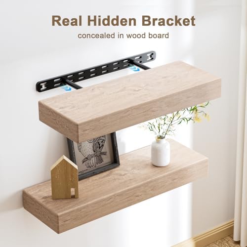 2pcs Floating Shelf Bracket Heavy Duty,Decorative Floating Shelf Hardware Hid...