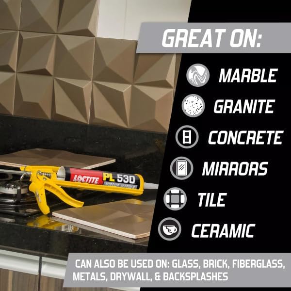 Loctite PL 530 Mirror Marble & Granite Construction Adhesive, 12 Pack