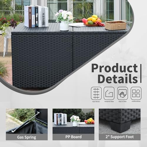Rattan Star 180 Gallon Outdoor Storage Box Deck Storage Box Cushion Storage B...