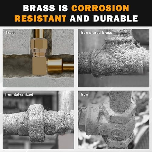 5PCS Brass DOT 5/8" Tube x 1/2" NPT Nylon Tubing 90 Degree Elbow