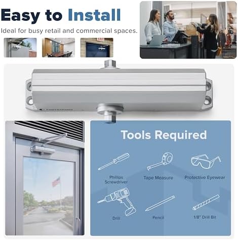 Commercial Door Closer โ Heavy Duty Grade 1 Automatic Door Closer for Commerc...