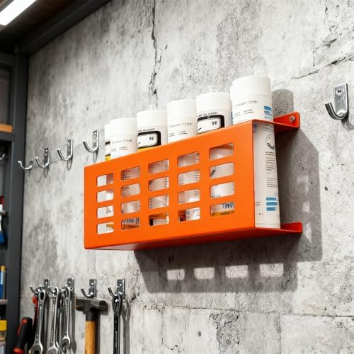 2 Pack Metal Wall Mount Caulking Tube Holder Rack, Orange