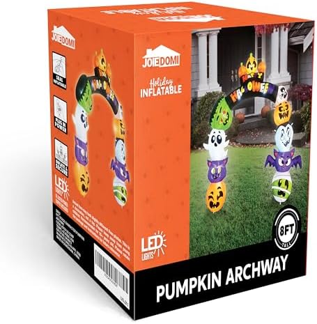 Joiedomi 8 FT Cute Halloween Inflatables Pumpkin Archway Outdoor Decoration, ...