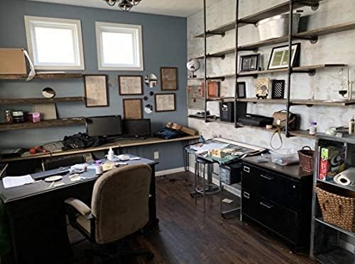 Industrial Retro Wall Mount iron Pipe Shelf,DIY Open Bookshelf,Hung Bracket,H...