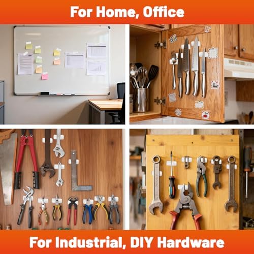 Jiayi No Drill Cabinet Door Magnets, 50 Pack Magnetic Drawer Closure with Ult...