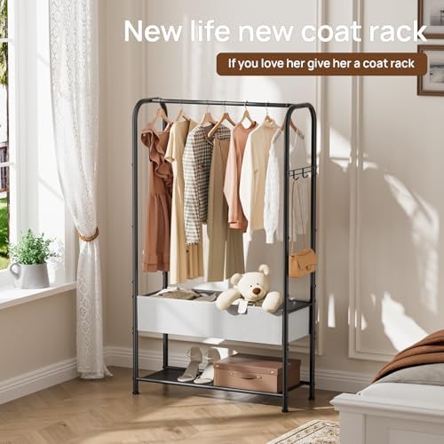 Golpart Freestanding Metal Garment Rack - Heavy Duty Coat & Clothes Hange...