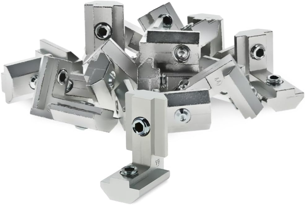 8020, 33440, 10 and 25 Series 80/20 L Shaped Bracket Interior Corner Connecto...