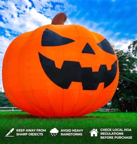20FT Giant Inflatable Pumpkin Lighted Outdoor Halloween Decor