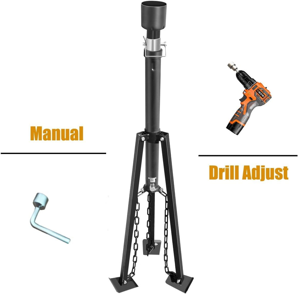 King Pin Tripod Stabilizer Jack for 5th Wheel Trailer Rv, (Allow Drill Adjust...