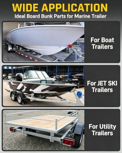 Wyckoff 12" Boat Trailer Bunk Brackets 4-Pack,Heavy Duty Galvanized Swivel