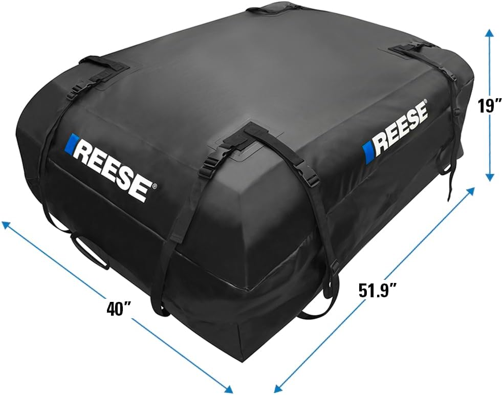 Reese 59007 Waterproof Rooftop Cargo Carrier Bag for Cars, SUVs or Trucks wit...