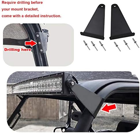 Wsays 50" 288W Light Bar Kit Fit for Polaris Ranger 1000 900 570 Fullsize