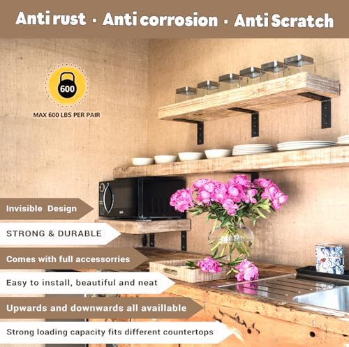 Countertop Support Bracket 16 Inch 3 Pack Countertop Bracket for Granite 3/8&...