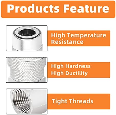 GASHER 12PCS 3/8-Inch Female Industrial Coupler,1/4 Basic Flow Quick Connect ...