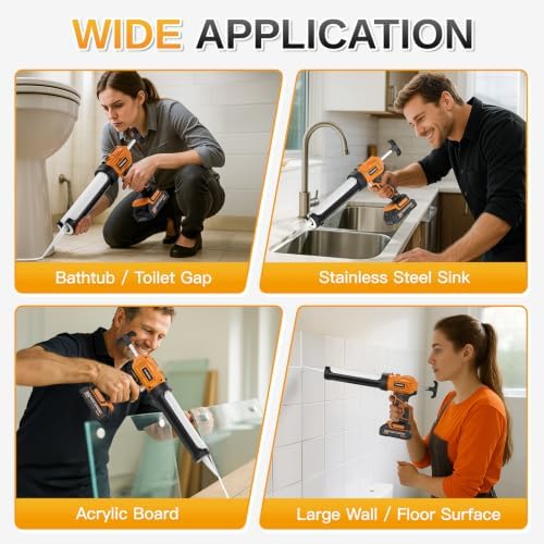 This Hill Cordless Electric Caulk Gun, 10oz Dripless Silicone Hand Caulking G...