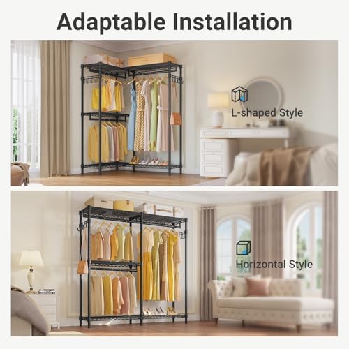VIPEK L4 Clothing Rack for Hanging Clothes Heavy Duty Closet for Corner