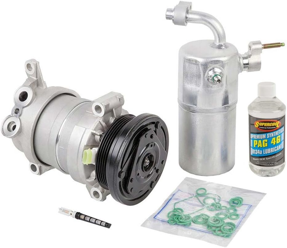 AC Compressor & A/C Repair Kit For Chevy Silverado GMC Sierra 1500 V8 199...
