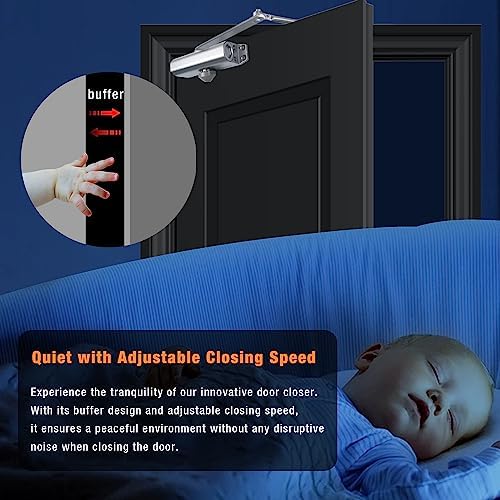 Ougourim Door Closers Commercial Heavy Duty Automatic Door Closer Residential...