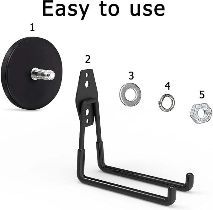 Large Strong Magnetic Hooks, Heavy Duty Magnet Hook, Heavy Duty Storage (2 Pack)