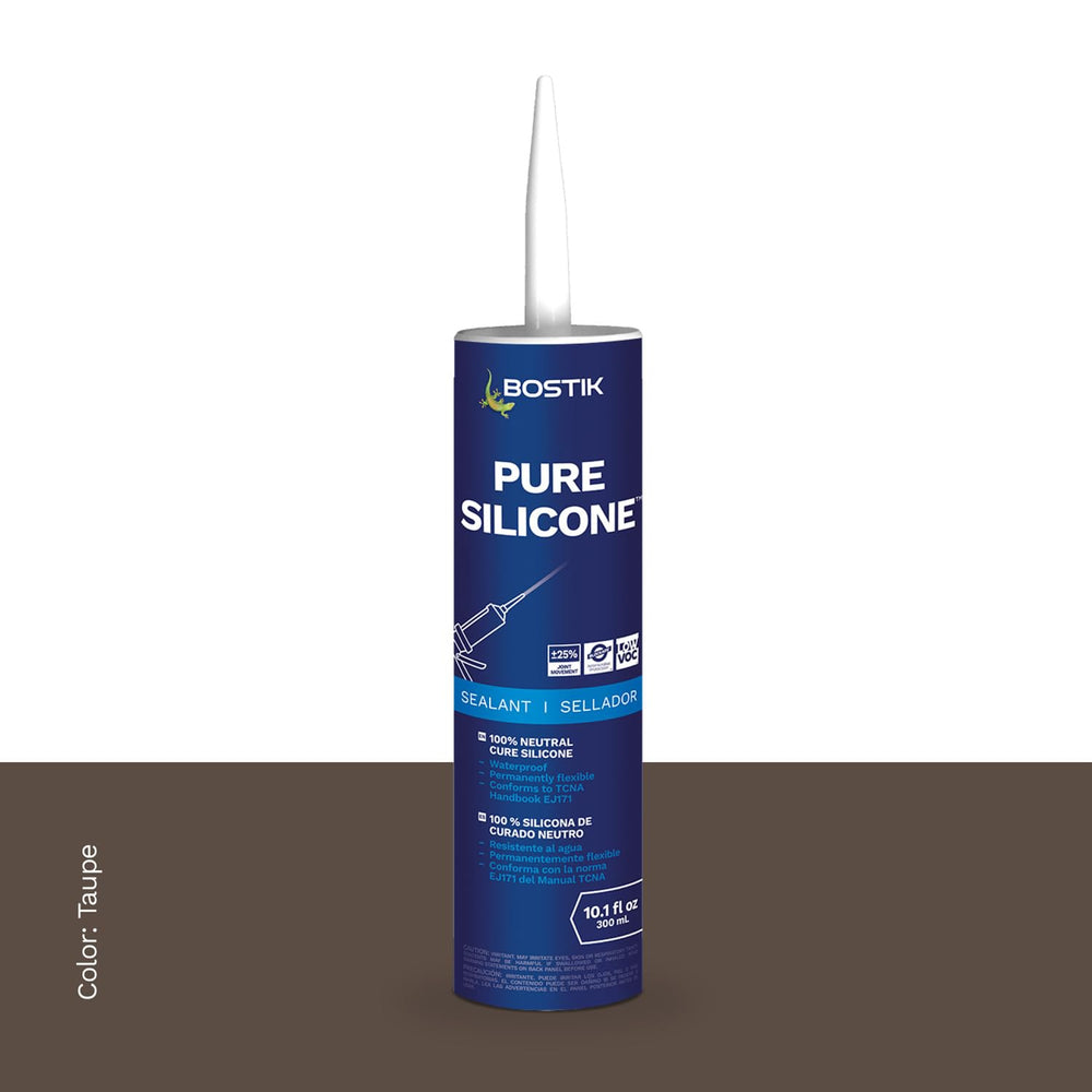 BOSTIK Pure Silicone Taupe 10.1oz Silicone Caulk & Sealant - 1 Cartridge