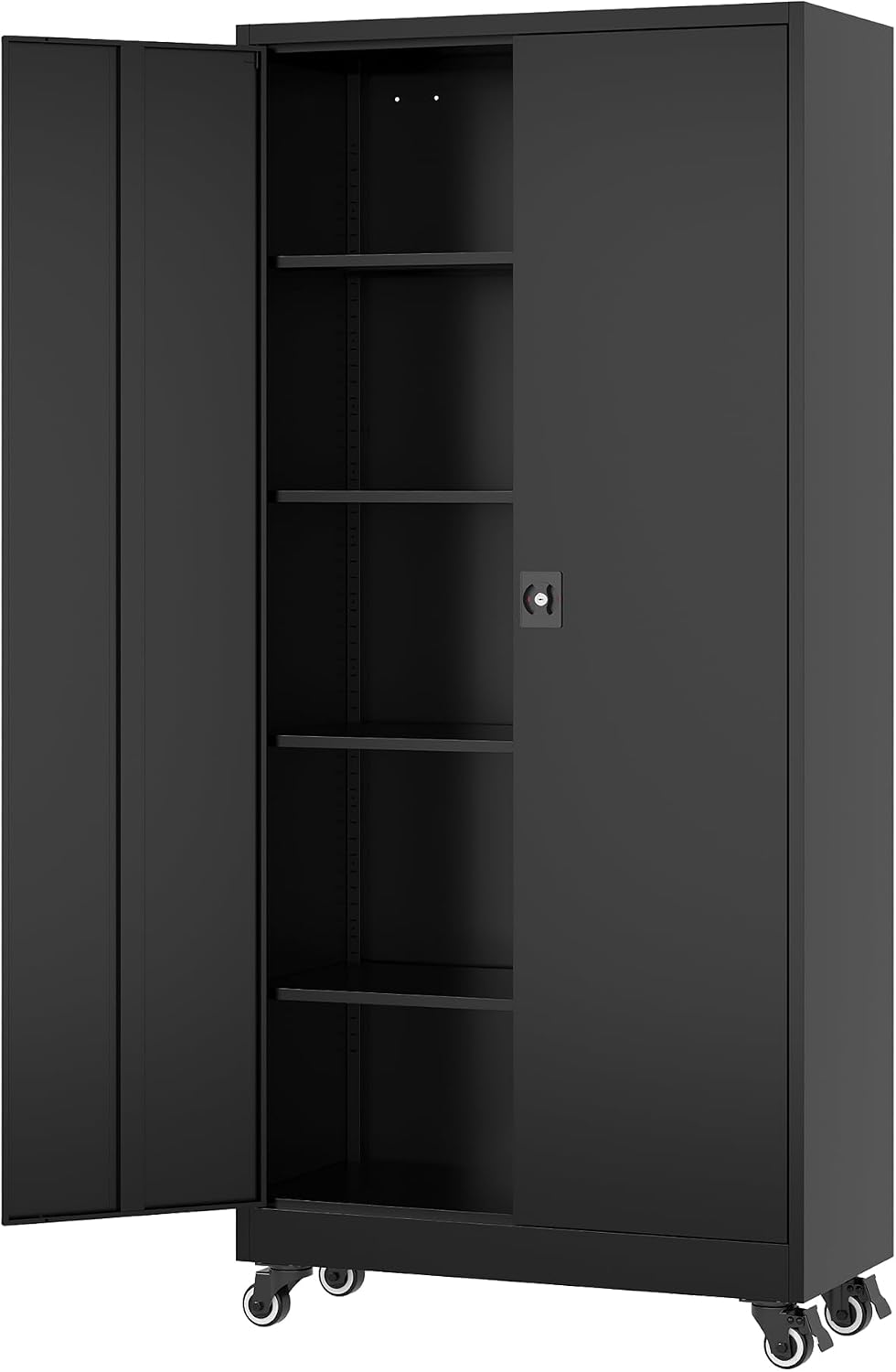 Fesbos Metal Rolling Storage Cabinet-74.6โ Tall Steel File Cabinets with Whee...