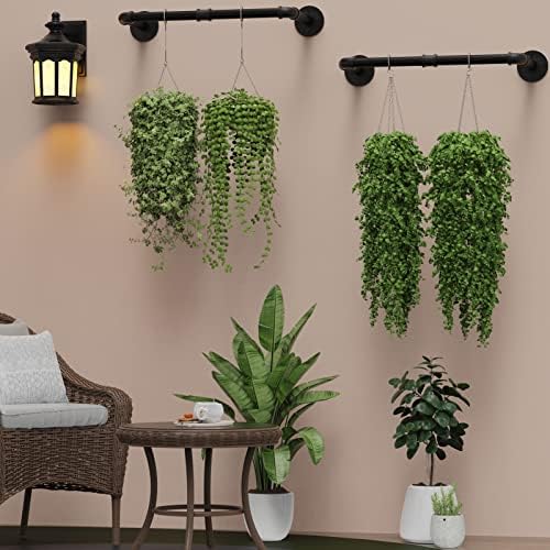 Wall Mounted Clothes Rack 24in, Industrial Pipe Wall Mount Clothing Rack, Hea...