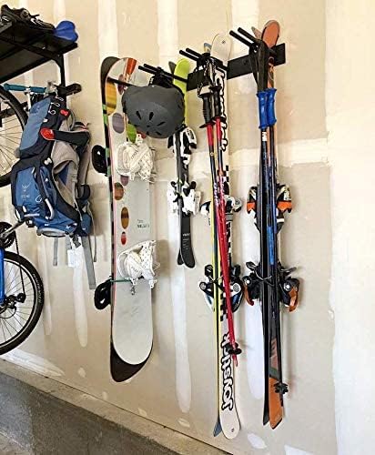 StoreYourBoard Ski Wall Storage Rack – Ski Rack Wall Mount Holds 8 Pairs