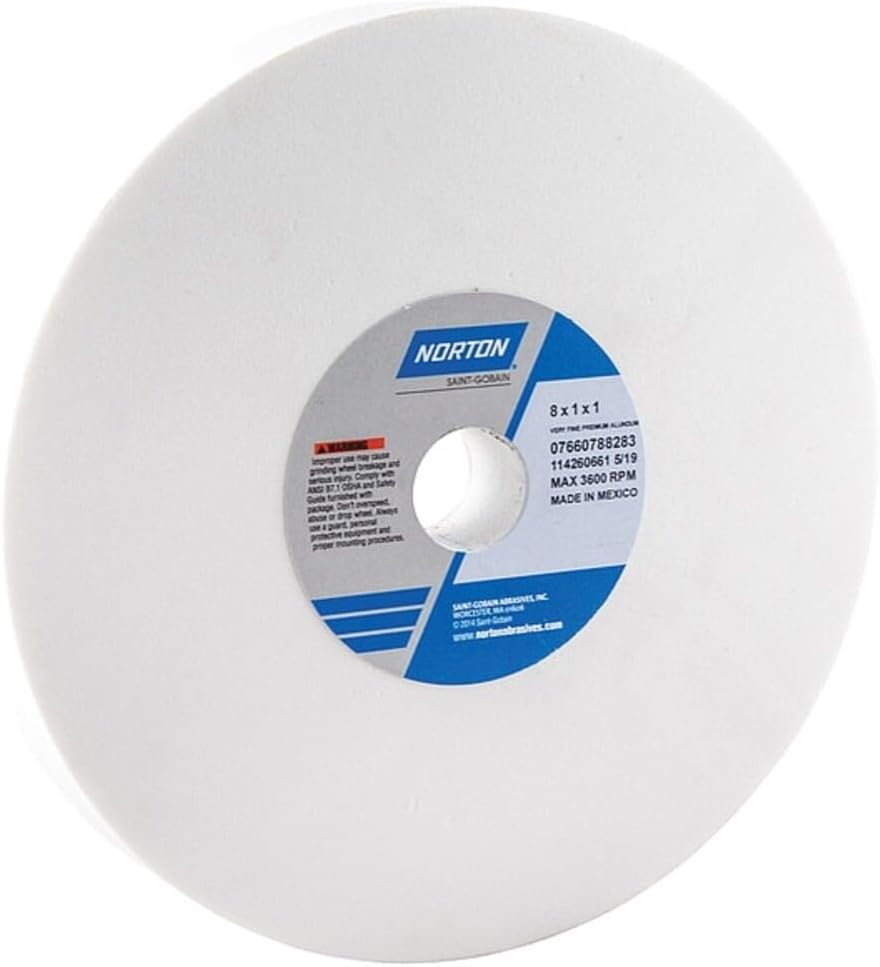 Norton 6-Inch Aluminum Oxide Grinding Wheel for Bench Grinders, Premium Quali...
