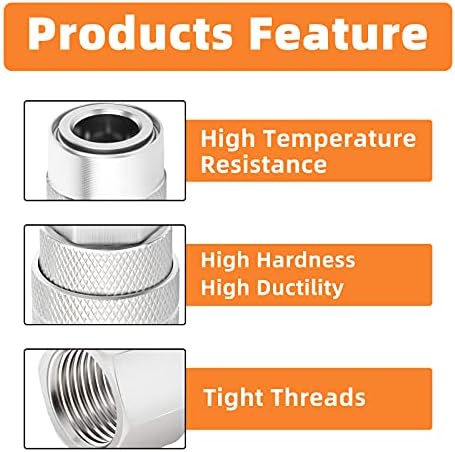 GASHER 12PCS 1/4-Inch Female Industrial Coupler,1/4 Basic Flow Quick Connect ...