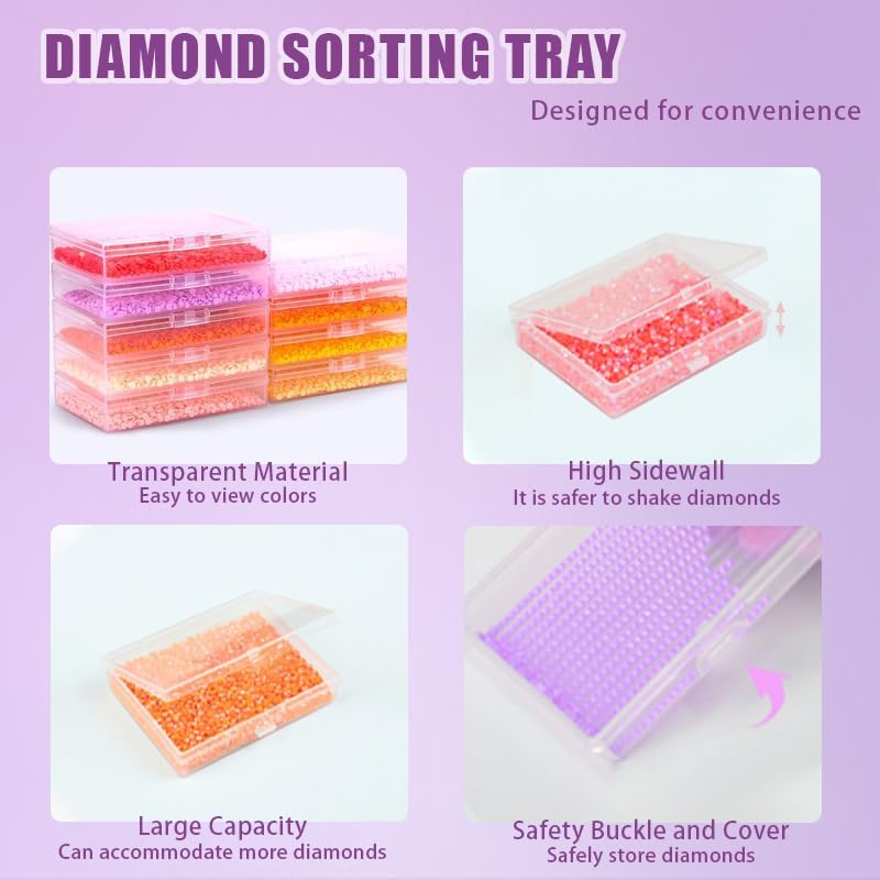 Qlonry 185 Pcs All Inclusive Diamond Painting Tool Kit Diamond Art Accessorie...