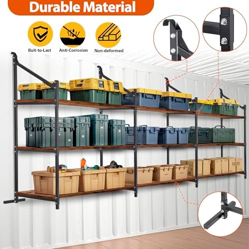 Shipping Container Shelving Storage Bracket 4Pcs Heavy Duty Cargo Shipping Co...