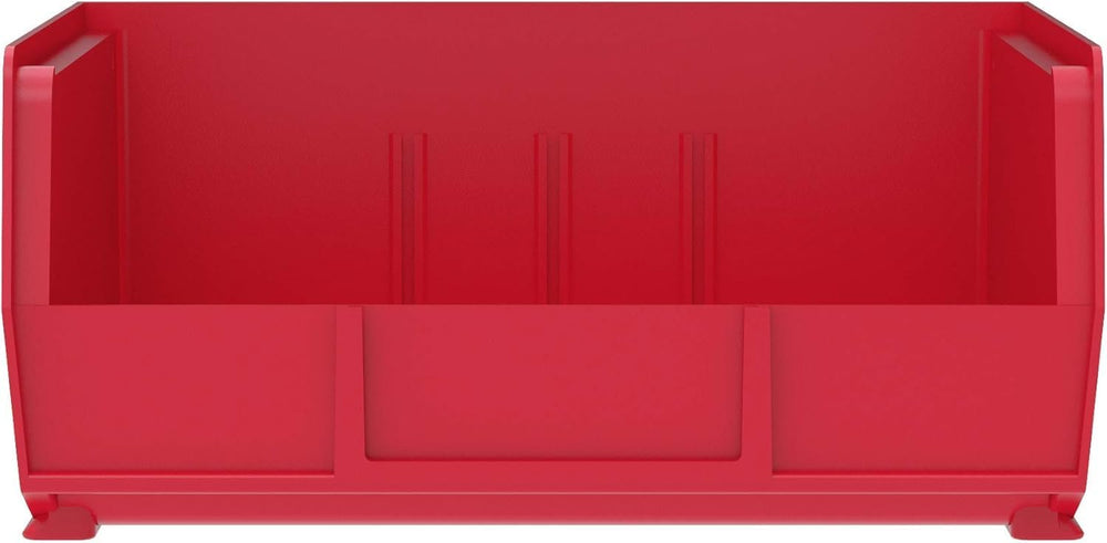 Akro-Mils 30235 AkroBins Plastic Storage Bins, 11"x11"x5", Red...