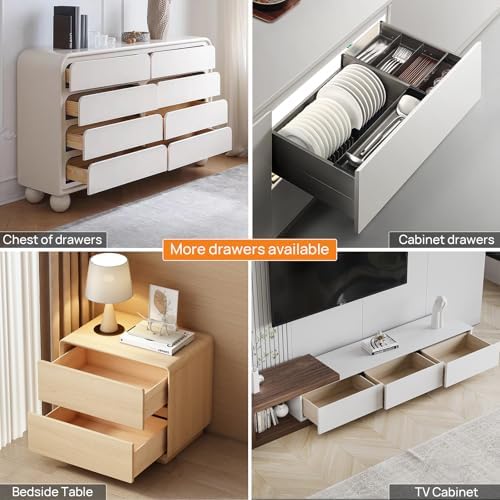 10 Inch Soft Close Undermount Drawer Slides for Frameless, 100lb,1 Pair