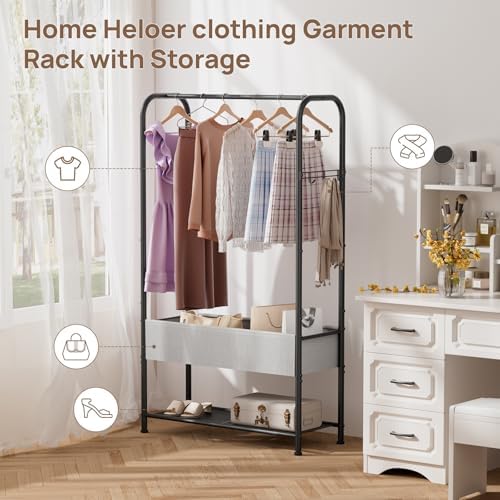Golpart Freestanding Metal Garment Rack - Heavy Duty Coat & Clothes Hange...