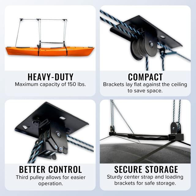 Teal Triangle Ceiling Storage Hoist