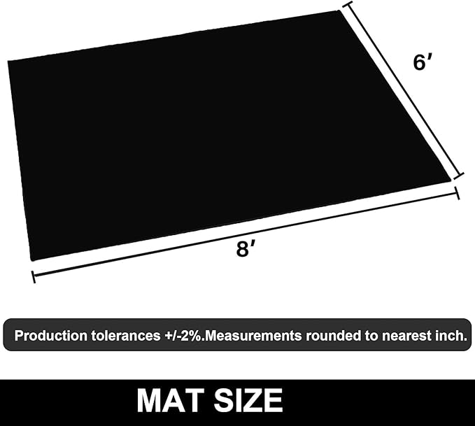 AiBOB Oil Spill Mat, Garage Floor Mat Under Car, 6ft X 8 ft, Waterproof Backing