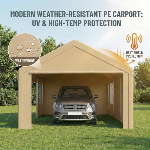 Tooluck 12x20 FT Heavy Duty Carport with Galvanized Frame