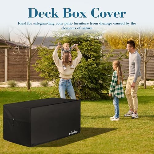 Deck Box Cover, Waterproof 600D Oxford, 52 x 27 x 27 in