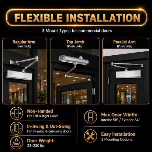 Medium Heavy Duty Grade 1 Commercial Door Closer NEWBNAG7016BC