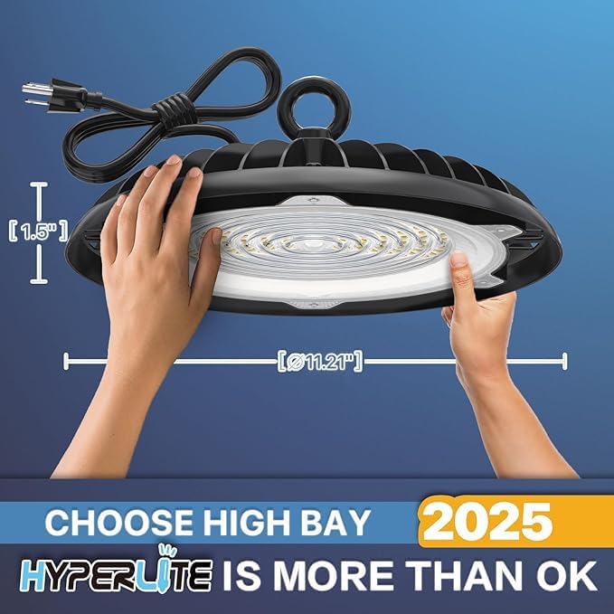 HYPERLITE UFO LED High Bay Light: 150W 19500LM High Bay LED Shop Lights with ...